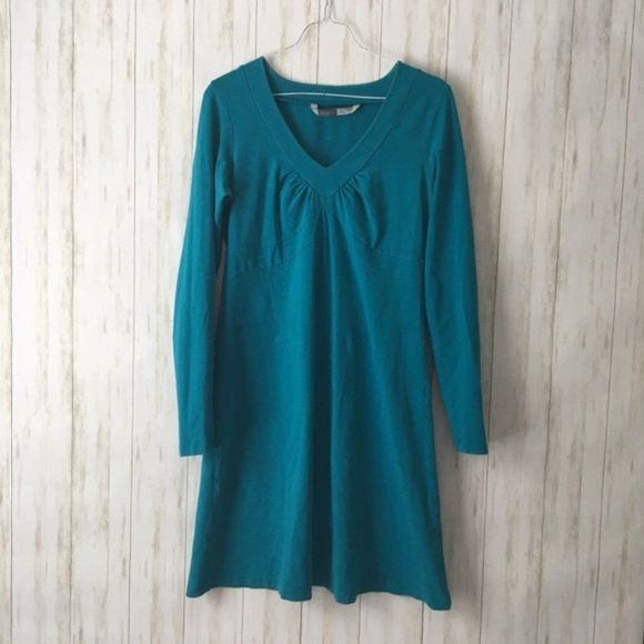 Athleta Dresses & Skirts - Athleta Senorita Teal Long Sleeve Active Dress XXS
